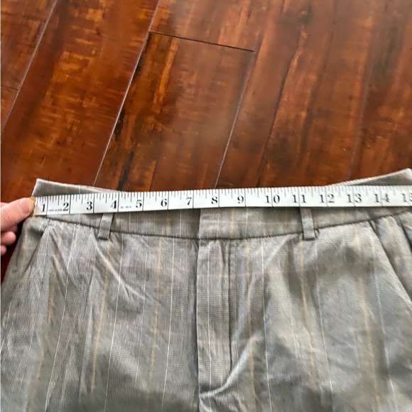 massimo dutti slim chino modal cotton grey check trousers pants size 6 (30) - Picture 14 of 16
